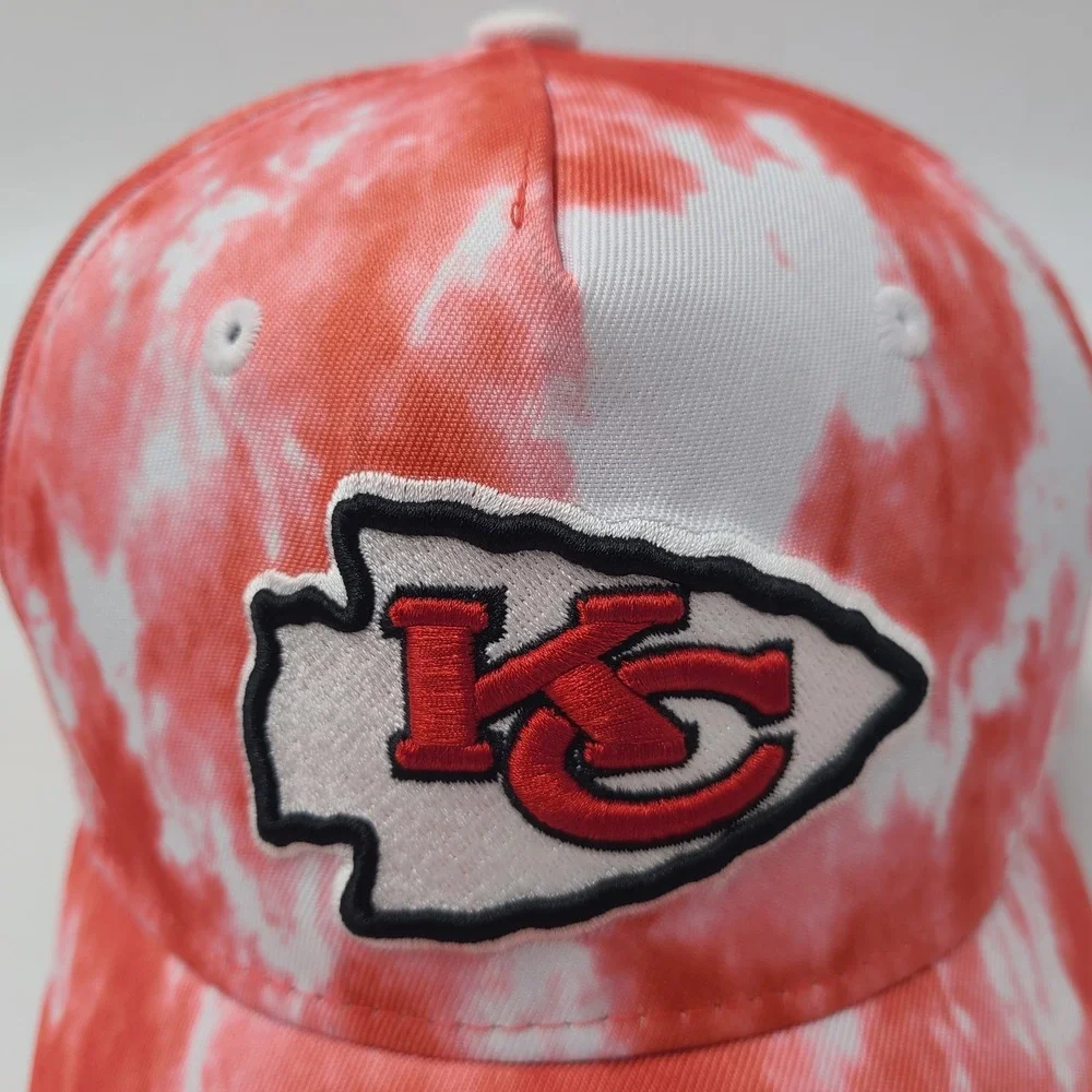 Youth Kansas City Chiefs Hat Snapback NFL Team Apparel Red White Tie Dye Boys